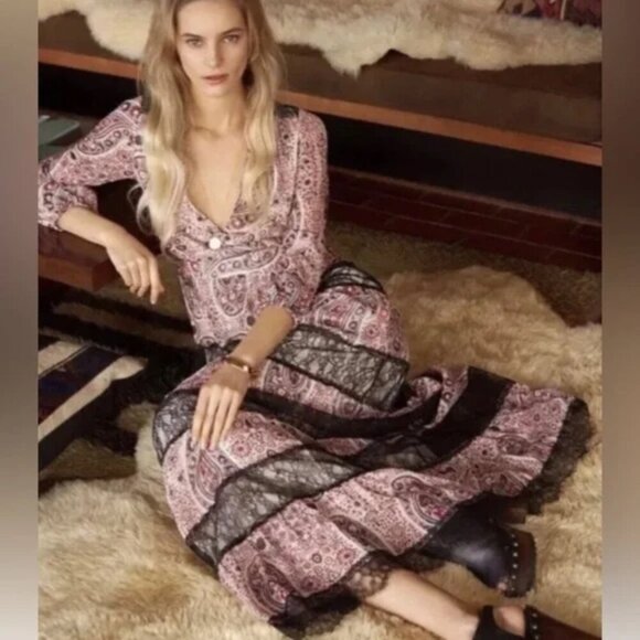 Alice and Olivia Daren Paisley Print Maxi Dress Size: S | US 4 #7998 - Picture 7 of 10